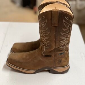 Ariat Workhog Women’s Western Work Boots Size 9B – Brown Leather, Square Toe, Wa